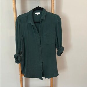 beachlunchlounge Forest Green Button-Down Shirt